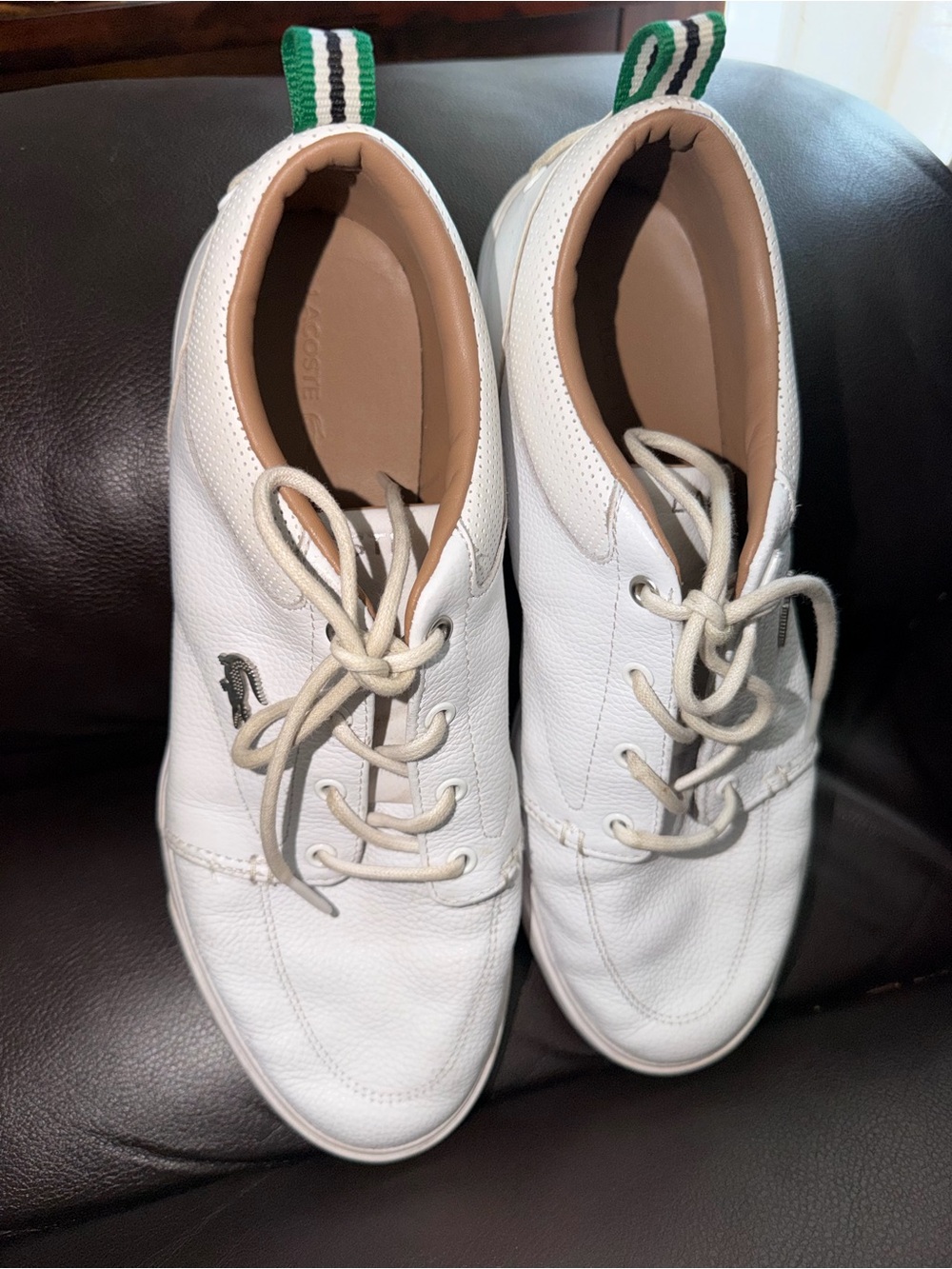 Lacoste Men's Bayliss 119 1 U White Leather Sneakers Size 9.5